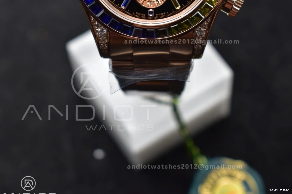 776 Bracelet SH Dial 1:1 Diamonds on Daytona RG Durable 116595RBOW Best Edition Black ZF Rainbow 0520
